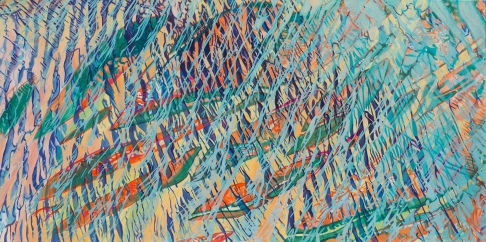 Flocked by Anne Blenker | Acrylic and Gel Medium on Canvas Flocked